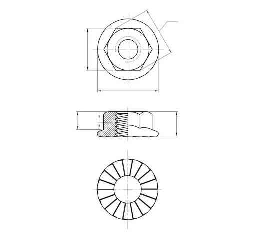 Serrated/Non Serrated Flange Lock Nuts